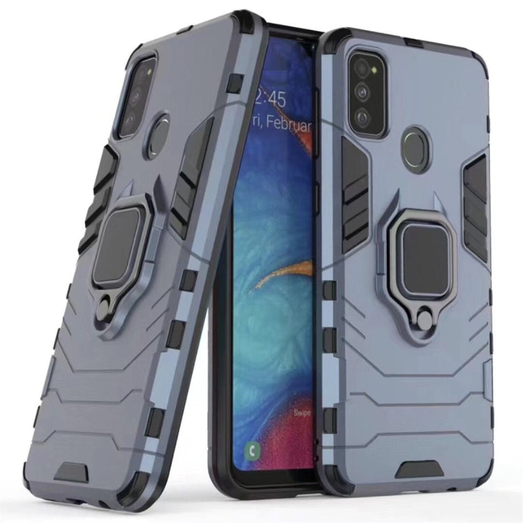 For Galaxy M30s Shockproof PC + TPU Case with Magnetic Ring Holder