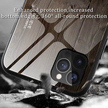 Load image into Gallery viewer, Wood Grain Tempered Glass + TPU Shockproof Case, For iPhone 12 mini, For iPhone 12 / 12 Pro, For iPhone 12 Pro Max