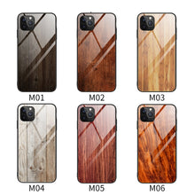 Load image into Gallery viewer, Wood Grain Tempered Glass + TPU Shockproof Case, For iPhone 12 mini, For iPhone 12 / 12 Pro, For iPhone 12 Pro Max
