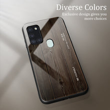 Load image into Gallery viewer, Wood Grain Tempered Glass + TPU Shockproof Case, For Samsung Galaxy A21s, For Samsung Galaxy A51, For Samsung Galaxy Note10+