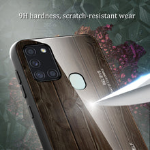 Load image into Gallery viewer, Wood Grain Tempered Glass + TPU Shockproof Case, For Samsung Galaxy A21s, For Samsung Galaxy A51, For Samsung Galaxy Note10+