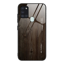 Load image into Gallery viewer, Wood Grain Tempered Glass + TPU Shockproof Case, For Samsung Galaxy A21s, For Samsung Galaxy A51, For Samsung Galaxy Note10+