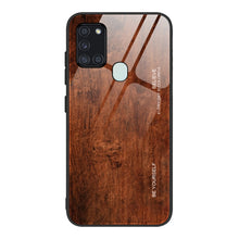 Load image into Gallery viewer, Wood Grain Tempered Glass + TPU Shockproof Case, For Samsung Galaxy A21s, For Samsung Galaxy A51, For Samsung Galaxy Note10+