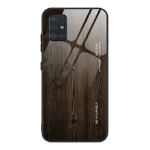 Load image into Gallery viewer, Wood Grain Tempered Glass + TPU Shockproof Case, For Samsung Galaxy A21s, For Samsung Galaxy A51, For Samsung Galaxy Note10+