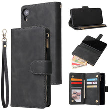 Load image into Gallery viewer, Multifunctional Retro Frosted Horizontal Flip Leather Case with Card Slot &amp; Holder &amp; Zipper Wallet &amp; Photo Frame &amp; Lanyard, For iPhone XR, For iPhone 11 Pro Max