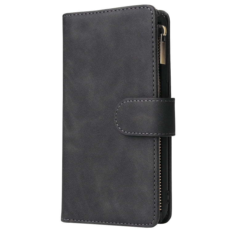 Multifunctional Retro Frosted Horizontal Flip Leather Case with Card Slot & Holder & Zipper Wallet & Photo Frame & Lanyard, For iPhone XR, For iPhone 11 Pro Max