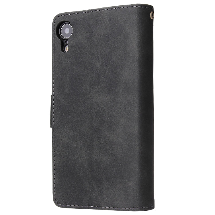 Multifunctional Retro Frosted Horizontal Flip Leather Case with Card Slot & Holder & Zipper Wallet & Photo Frame & Lanyard, For iPhone XR, For iPhone 11 Pro Max