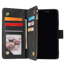 Load image into Gallery viewer, Multifunctional Retro Frosted Horizontal Flip Leather Case with Card Slot &amp; Holder &amp; Zipper Wallet &amp; Photo Frame &amp; Lanyard, For iPhone XR, For iPhone 11 Pro Max