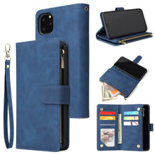 Load image into Gallery viewer, Multifunctional Retro Frosted Horizontal Flip Leather Case with Card Slot &amp; Holder &amp; Zipper Wallet &amp; Photo Frame &amp; Lanyard, For iPhone XR, For iPhone 11 Pro Max