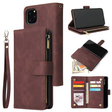 Load image into Gallery viewer, Multifunctional Retro Frosted Horizontal Flip Leather Case with Card Slot &amp; Holder &amp; Zipper Wallet &amp; Photo Frame &amp; Lanyard, For iPhone XR, For iPhone 11 Pro Max