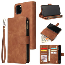 Load image into Gallery viewer, Multifunctional Retro Frosted Horizontal Flip Leather Case with Card Slot &amp; Holder &amp; Zipper Wallet &amp; Photo Frame &amp; Lanyard, For iPhone XR, For iPhone 11 Pro Max