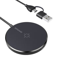 Load image into Gallery viewer, Mriowiz M-2001W 15W Desktop MagSafe Magnetic Wireless Charger for iPhone 12 Series, with USB + USB-C / Type-C Data Cable &amp; Holder