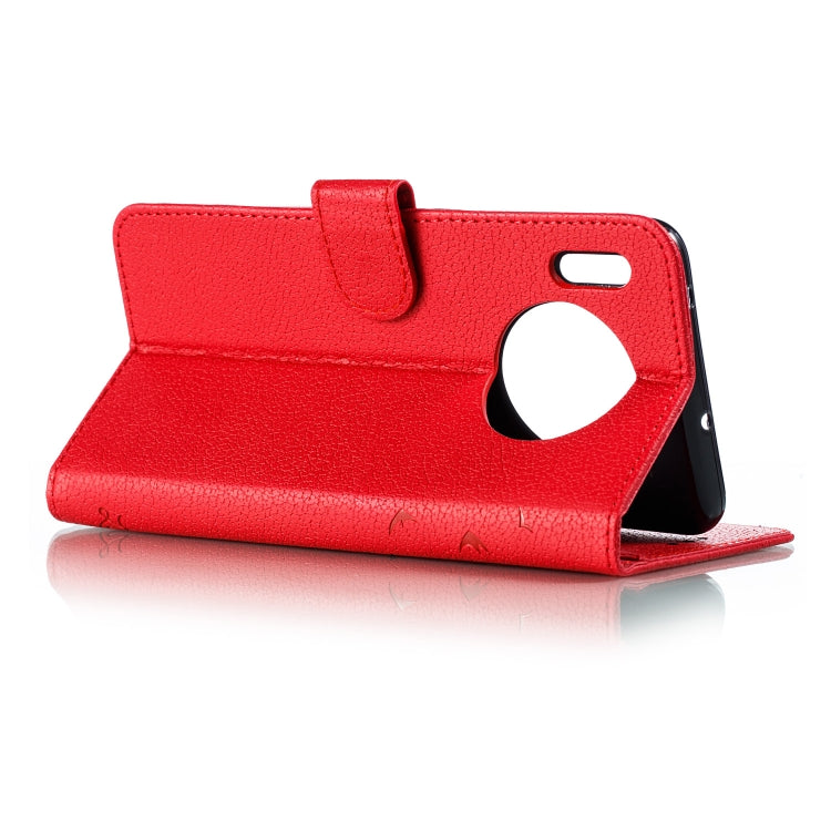 Feather Pattern Litchi Texture Horizontal Flip Leather Case with Holder & Wallet & Card Slots