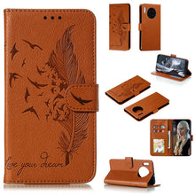 Load image into Gallery viewer, Feather Pattern Litchi Texture Horizontal Flip Leather Case with Holder &amp; Wallet &amp; Card Slots