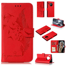 Load image into Gallery viewer, Feather Pattern Litchi Texture Horizontal Flip Leather Case with Holder &amp; Wallet &amp; Card Slots