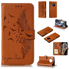 Load image into Gallery viewer, Feather Pattern Litchi Texture Horizontal Flip Leather Case with Holder &amp; Wallet &amp; Card Slots