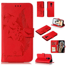 Load image into Gallery viewer, Feather Pattern Litchi Texture Horizontal Flip Leather Case with Holder &amp; Wallet &amp; Card Slots