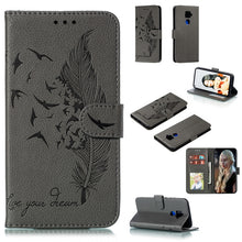 Load image into Gallery viewer, Feather Pattern Litchi Texture Horizontal Flip Leather Case with Holder &amp; Wallet &amp; Card Slots