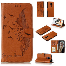 Load image into Gallery viewer, Feather Pattern Litchi Texture Horizontal Flip Leather Case with Holder &amp; Wallet &amp; Card Slots