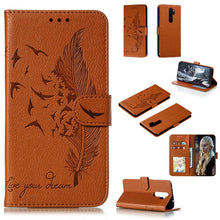 Load image into Gallery viewer, Feather Pattern Litchi Texture Horizontal Flip Leather Case with Holder &amp; Wallet &amp; Card Slots