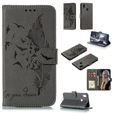 Load image into Gallery viewer, Feather Pattern Litchi Texture Horizontal Flip Leather Case with Holder &amp; Wallet &amp; Card Slots