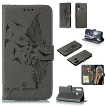 Load image into Gallery viewer, Feather Pattern Litchi Texture Horizontal Flip Leather Case with Holder &amp; Wallet &amp; Card Slots