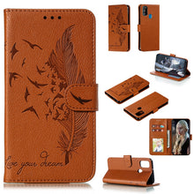 Load image into Gallery viewer, Feather Pattern Litchi Texture Horizontal Flip Leather Case with Holder &amp; Wallet &amp; Card Slots