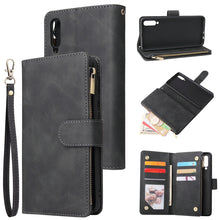 Load image into Gallery viewer, Multifunctional Retro Frosted Horizontal Flip Leather Case with Card Slot &amp; Holder &amp; Zipper Wallet &amp; Photo Frame &amp; Lanyard