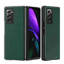 Load image into Gallery viewer, Leather Texture + PC Full Coverge Folding Case, For Samsung Galaxy Z Fold2 5G