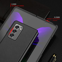 Load image into Gallery viewer, Leather Texture + PC Full Coverge Folding Case, For Samsung Galaxy Z Fold2 5G