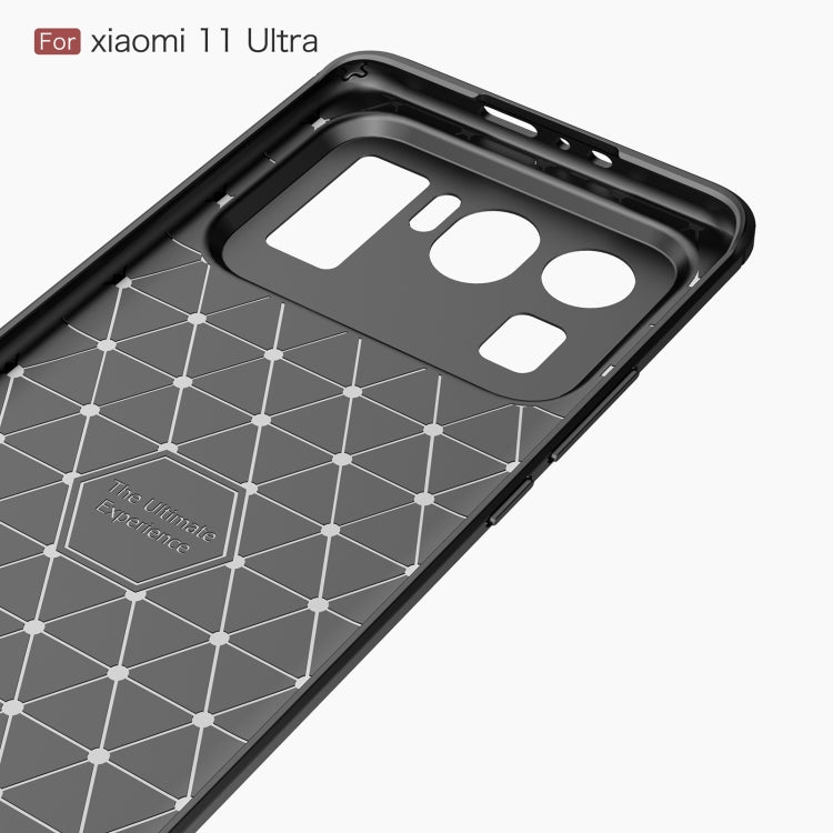Brushed Texture Carbon Fiber TPU Case, For Xiaomi Mi 11 Ultra