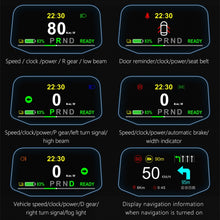 Load image into Gallery viewer, T1 5.1 inch Car HUD Head-up Display Overspeed Alarm / Remaining Battery Percentage Display for Tesla Model 3 / Y, T1  HUD