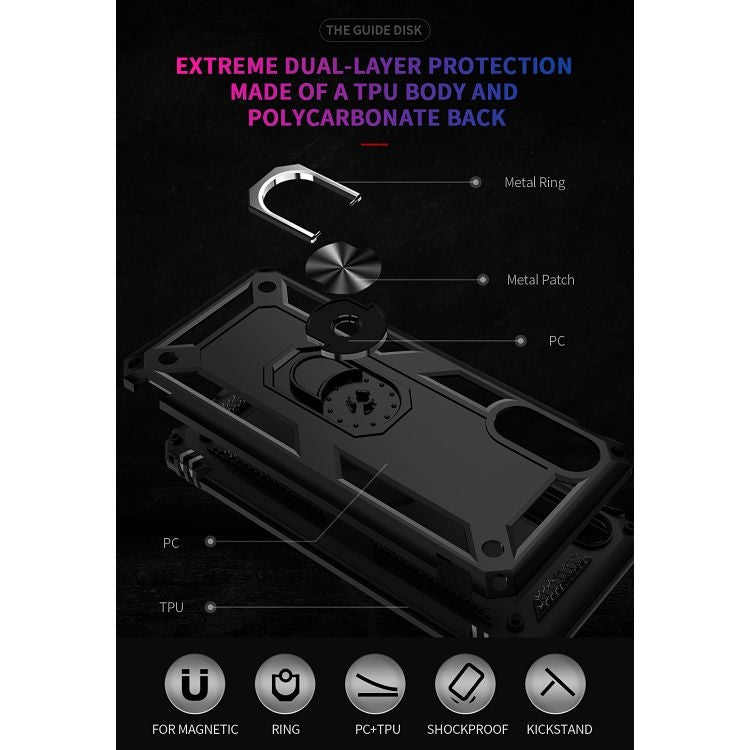 Shockproof TPU + PC Protective Case with 360 Degree Rotating Holder, For Samsung Galaxy A02 / M02, For LG K53, For Motorola Moto G Play (2021), For Motorola Moto G Stylus (2021), For Xiaomi Mi 11, For Xiaomi Redmi Note 9