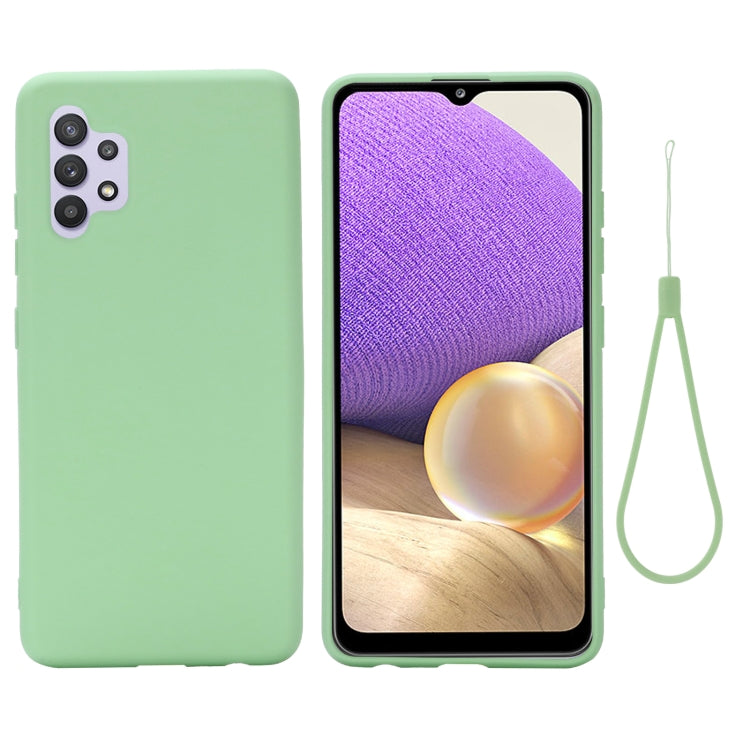 Solid Color Liquid Silicone Dropproof Full Coverage Protective Case, For Samsung Galaxy A32 4G