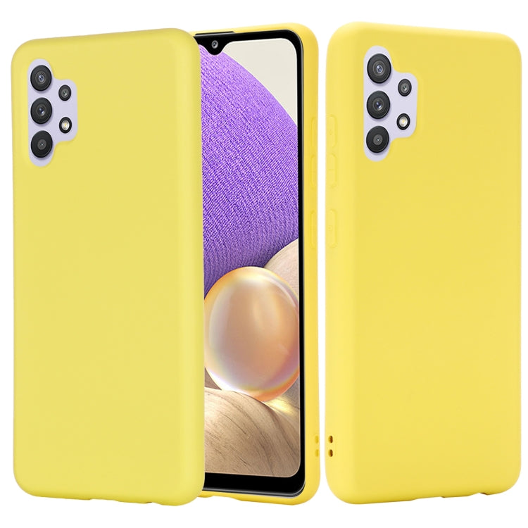 Solid Color Liquid Silicone Dropproof Full Coverage Protective Case, For Samsung Galaxy A32 4G