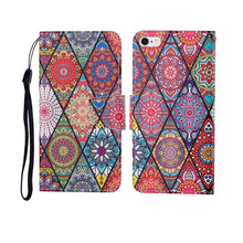 Load image into Gallery viewer, Painted Pattern Horizontal Flip Leathe Case, For iPhone 6, For iPhone 6 Plus, For iPhone 7 Plus
