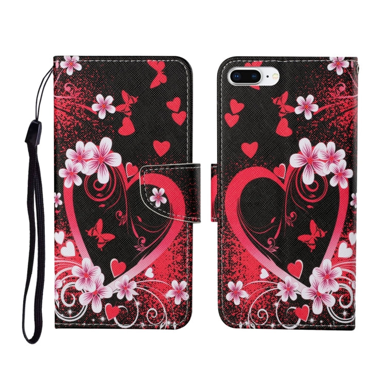 Painted Pattern Horizontal Flip Leathe Case, For iPhone 6, For iPhone 6 Plus, For iPhone 7 Plus