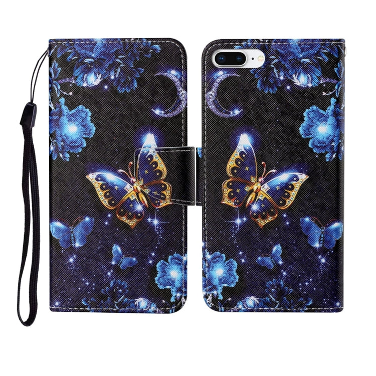 Painted Pattern Horizontal Flip Leathe Case, For iPhone 6, For iPhone 6 Plus, For iPhone 7 Plus
