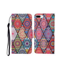 Load image into Gallery viewer, Painted Pattern Horizontal Flip Leathe Case, For iPhone 6, For iPhone 6 Plus, For iPhone 7 Plus