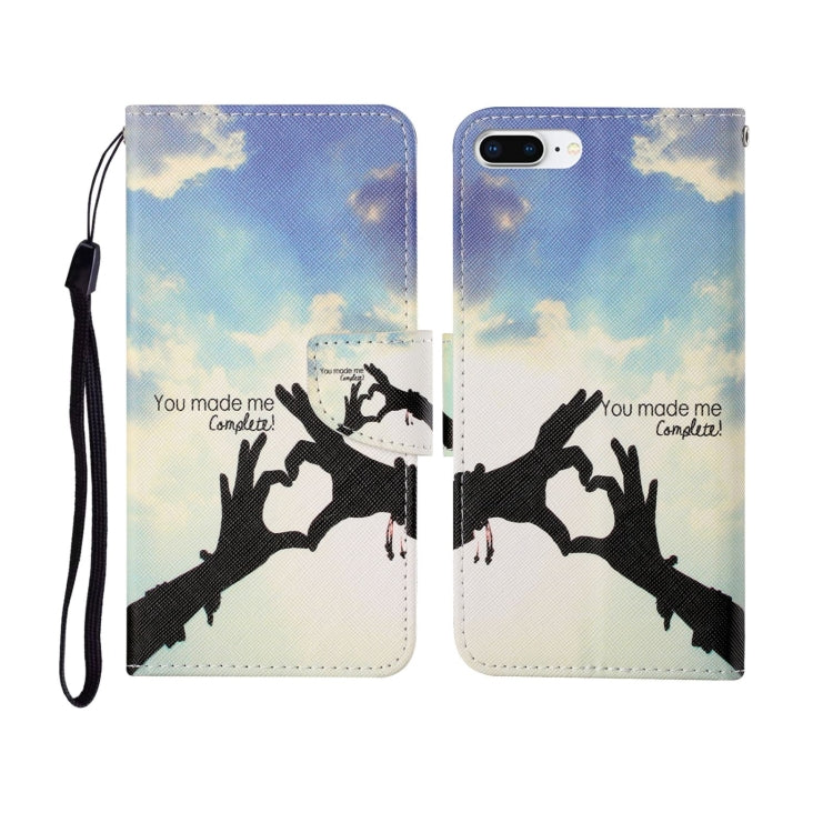 Painted Pattern Horizontal Flip Leathe Case, For iPhone 6, For iPhone 6 Plus, For iPhone 7 Plus