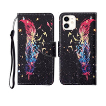 Load image into Gallery viewer, Painted Pattern Horizontal Flip Leathe Case, For iPhone 11, For iPhone 11 Pro, For iPhone 11 Pro Max