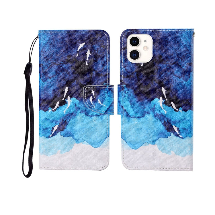 Painted Pattern Horizontal Flip Leathe Case, For iPhone 12 mini, For iPhone 12/12 Pro, For iPhone 12 Pro Max