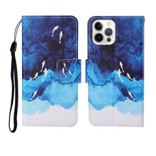 Load image into Gallery viewer, Painted Pattern Horizontal Flip Leathe Case, For iPhone 12 mini, For iPhone 12/12 Pro, For iPhone 12 Pro Max