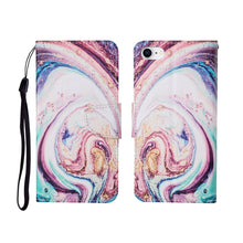Load image into Gallery viewer, Painted Pattern Horizontal Flip Leathe Case, For iPhone SE (2020)/ 7 /8, For iPhone X, For iPhone XR