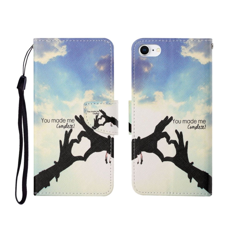 Painted Pattern Horizontal Flip Leathe Case, For iPhone SE (2020)/ 7 /8, For iPhone X, For iPhone XR