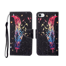 Load image into Gallery viewer, Painted Pattern Horizontal Flip Leathe Case, For iPhone SE (2020)/ 7 /8, For iPhone X, For iPhone XR