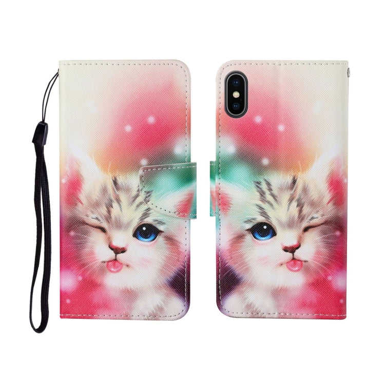 Painted Pattern Horizontal Flip Leathe Case, For iPhone SE (2020)/ 7 /8, For iPhone X, For iPhone XR
