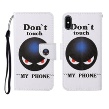 Load image into Gallery viewer, Painted Pattern Horizontal Flip Leathe Case, For iPhone SE (2020)/ 7 /8, For iPhone X, For iPhone XR