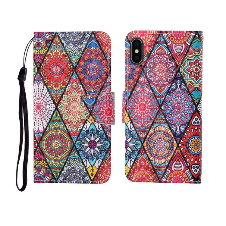 Painted Pattern Horizontal Flip Leathe Case, For iPhone SE (2020)/ 7 /8, For iPhone X, For iPhone XR
