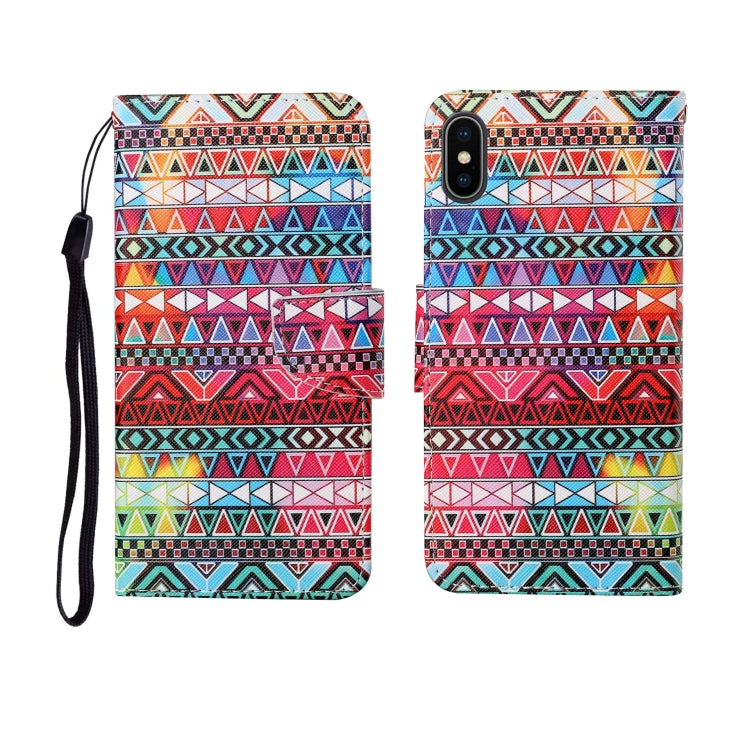Painted Pattern Horizontal Flip Leathe Case, For iPhone SE (2020)/ 7 /8, For iPhone X, For iPhone XR